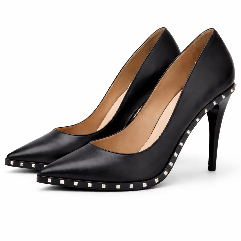 Valentino Rockstud Black Leather Pumps EU 40.5 / US 10.5 | 4” stiletto heel 🔥🔥🔥